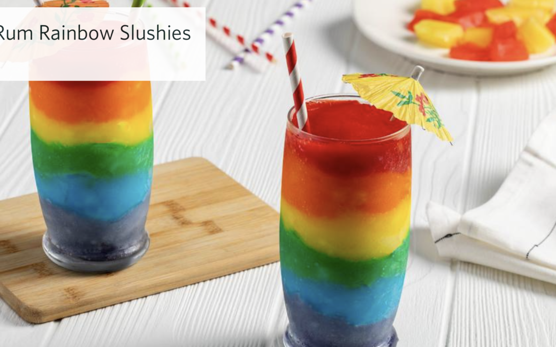 Rum Rainbow Slushies